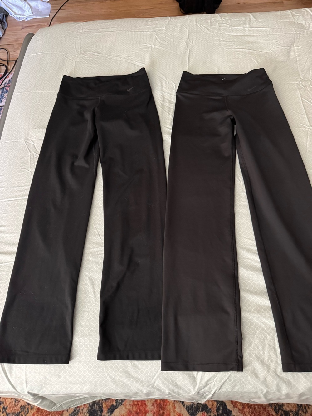 2 Nike dri fit flare leg Black Wide-Leg